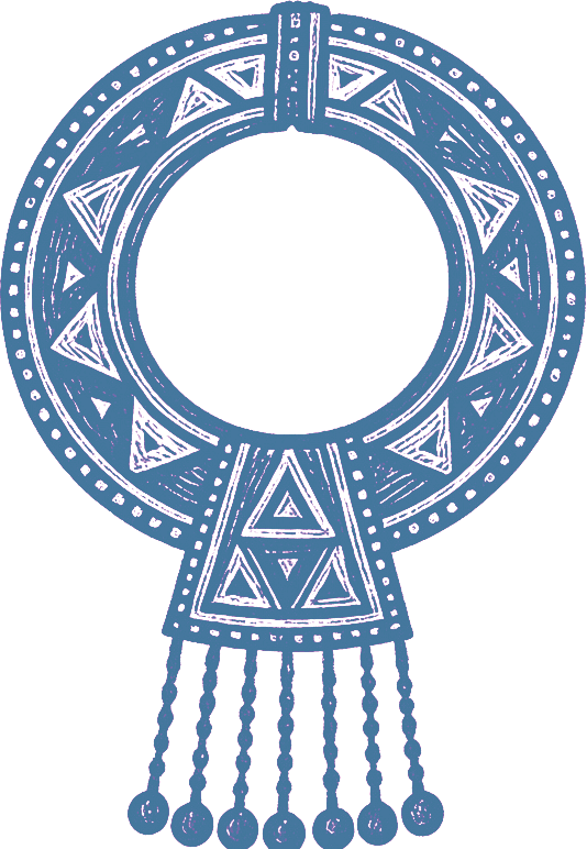 Umojah Sound System beaded medallion badge